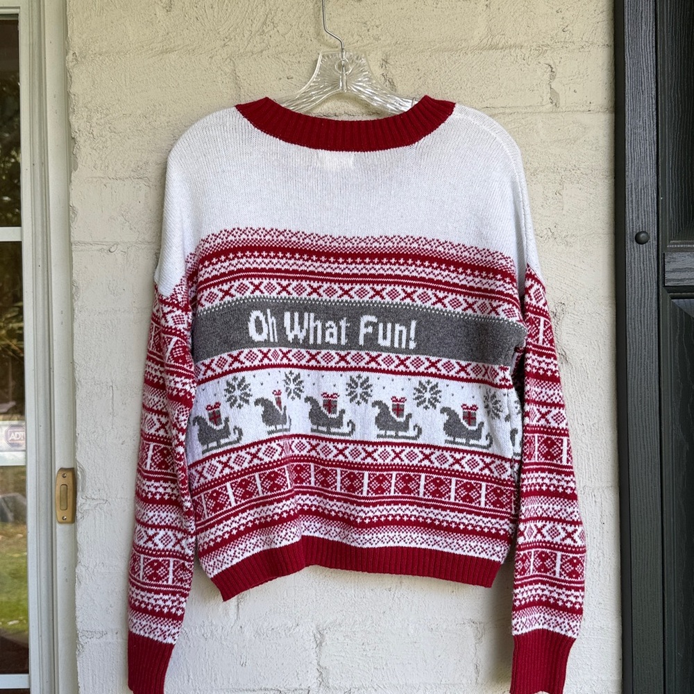 “Oh What Fun” Nordic Ugly Christmas Sweater by Kaisley Size Medium - Picture 8 of 12